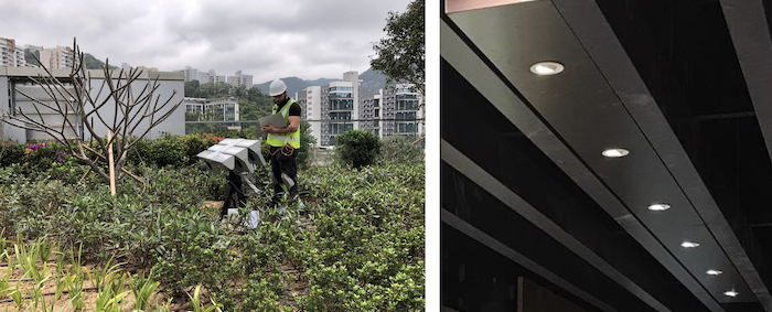 Exterior SP4 and interior Parans point light Hong Kong Science Park
